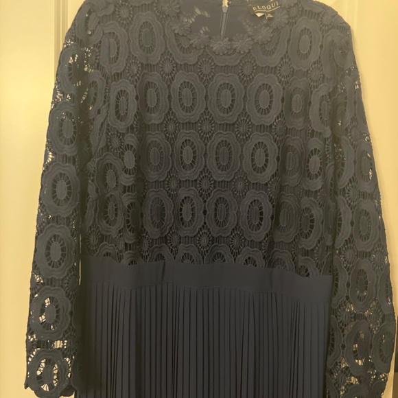 Navy blue lace Eloquii dress - Picture 2 of 3